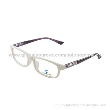 New Style Acetate Optical Frames Of Castal Metal Trim , Customized Logo Available